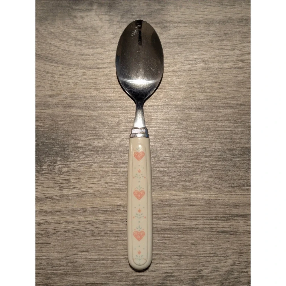 Vintage Corelle Forever Yours Replacement Flatware Oval Soup Spoon 7 5/8